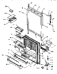Refrigerator Door Diagram and Parts List for TXI22R2-P1168014W  Amana Refrigerator