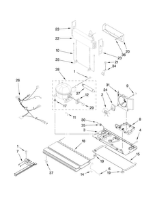 Unit Parts Diagram and Parts List for MBR1957WES1  Maytag Refrigerator