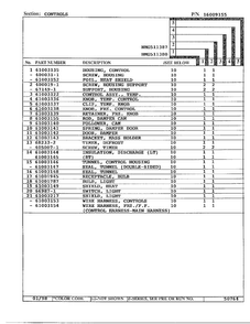 Controls Page 2 Diagram and Parts List for HMG511387  Admiral Refrigerator