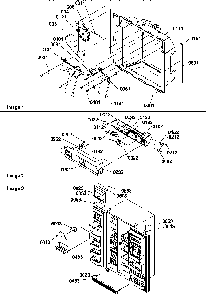 Ice/water Cavity, Electronic Bracket Assy & Toe Grille Diagram and Parts List for SRDE528TBW-P1312602WW  Amana Refrigerator