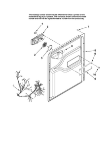 Door And Latch Parts Diagram and Parts List for MDB6702AWB0  Maytag Dishwasher