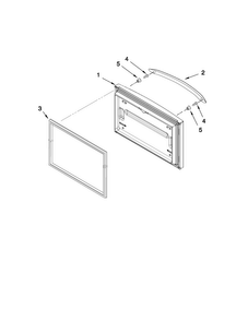 Freezer Door Parts Diagram and Parts List for MFD2562VEB6  Maytag Refrigerator