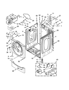 Cabinet Parts Diagram and Parts List for MDE25PNBGW0  Maytag Dryer
