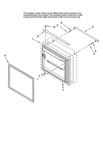 Freezer Door Parts Diagram and Parts List for JFC2089HPF12  Jenn-Air Refrigerator