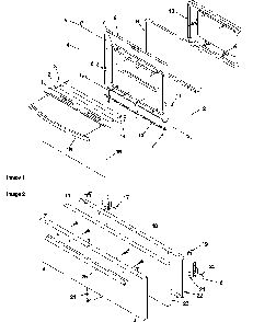 Oven Door And Broiler Door Diagram and Parts List for ARO3400W-P1143335NW  Amana Range
