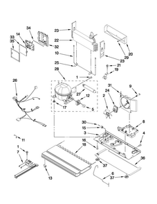 Unit Parts Diagram and Parts List for JFC2089WEP7  Jenn-Air Refrigerator