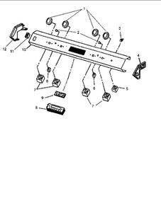 Control Panel Assembly Diagram and Parts List for CARDS801E-P1131925NE  Amana Range