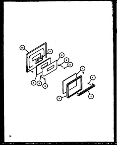 Oven Door Diagram and Parts List for RLS363UW-P1141092NW  Caloric Range