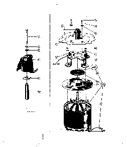 Motor And Impeller Asembly Diagram and Parts List for SDWP2410  Kenmore Dishwasher