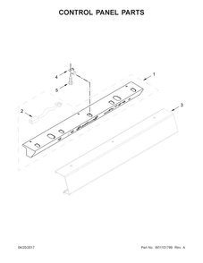 Control Panel Parts Diagram and Parts List for JS48NXFXDE01  Jenn-Air Refrigerator