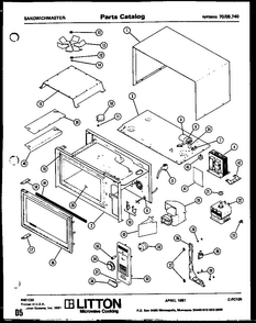 Section 10 Diagram and Parts List for 70 0502 Amana Microwave
