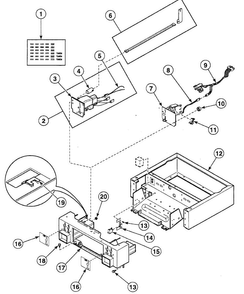 Control Cabinet Diagram and Parts List for SSE517WF1500  Speed Queen Dryer
