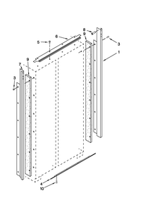 Cabinet Trim Parts Diagram and Parts List for JS48SEDUDW12  Jenn-Air Refrigerator