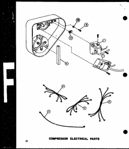 Compressor Electrical Parts Diagram and Parts List for RHA48-003 P55201-50C Amana Air Conditioner