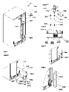 Cabinet Back Diagram and Parts List for SRDE528TBW-P1312602WW  Amana Refrigerator
