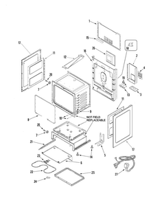 Cabinet Diagram and Parts List for JER8885RCS  Jenn-Air Range