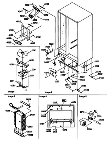 Drain System/roller/evaporator Assy. Diagram and Parts List for SCD25TW-P1190426WW  Amana Refrigerator