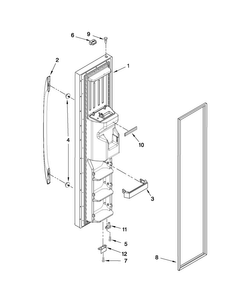 Freezer Door Parts Diagram and Parts List for MSF22C2EXM01  Maytag Refrigerator