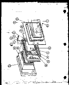 Door Diagram and Parts List for ML-40 P76804-2M Amana Microwave