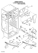 Part Location Diagram of WP2201215 Whirlpool Evaporator Fan Motor