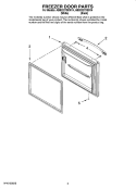 FREEZER DOOR PARTS Diagram and Parts List for ABB2227DEB14  Amana Refrigerator