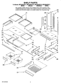 SHELF PARTS Diagram and Parts List for MFI2568AEB12  Maytag Refrigerator