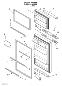 Part Location Diagram of WP2258681W Whirlpool Door Stop Shim