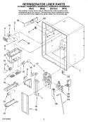 REFRIGERATOR LINER PARTS Diagram and Parts List for JFI2089AEP10  Jenn-Air Refrigerator