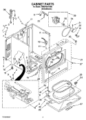 CABINET PARTS Diagram and Parts List for 7MMGP0070VM0  Maytag Dryer