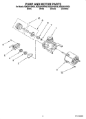 PUMP AND MOTOR PARTS Diagram and Parts List for MDB3601BWS0  Maytag Dishwasher