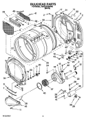 BULKHEAD PARTS Diagram and Parts List for MDG22PDBWW0  Maytag Dryer