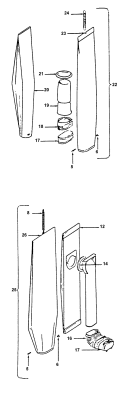 BAGHOUSING Diagram and Parts List for U4905025 U4905025 Hoover Upright Vacuum