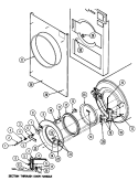 DOOR & RELATED ASSEMBLY Diagram and Parts List for MAF25MN3  Maytag Washer