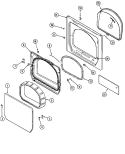 DOOR (DRYER) Diagram and Parts List for MLE19PNAUW  Maytag Washer Dryer Combo