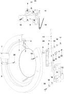 DOOR Diagram and Parts List for MFR18PDAAS  Maytag Washer