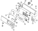 CONTROL PANEL Diagram and Parts List for MAT12PDDAW  Maytag Washer