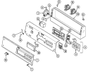 CONTROL PANEL Diagram and Parts List for MAT10PDEGW  Maytag Washer