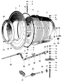 TUB AND DRUM Diagram and Parts List for MFR80PCAVS  Maytag Washer