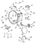 OUTER TUB & MOTOR Diagram and Parts List for MAH21PRDWW  Maytag Washer