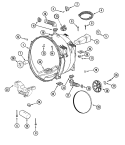 OUTER TUB Diagram and Parts List for MAH21PNAGW  Maytag Washer