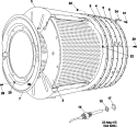 BASKET AND OUTER TUB Diagram and Parts List for MFR25PDCWS  Maytag Washer