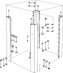 BASE UPRIGHTS Diagram and Parts List for MFS80PNDVS  Maytag Washer
