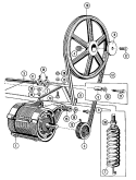 MOTOR & BASKET PULLEY Diagram and Parts List for MFR50PDAVS  Maytag Washer