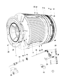 BASKET & OUTER SHELL ASSY. (SERIES 11) Diagram and Parts List for MFR18PCAAS  Maytag Washer