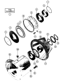 BEARINGS & TRUNNION ASSEMBLY Diagram and Parts List for MFS50PNAVS  Maytag Washer