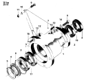 BEARINGS & TRUNNION ASSY. (SERIES 11) Diagram and Parts List for MFR25MCATS  Maytag Washer