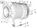 BASKET & OUTER SHELL ASSEMBLY (SERIES 11) Diagram and Parts List for MFR50MCAVS  Maytag Washer