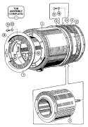 BASKET & OUTER SHELL ASSEMBLY Diagram and Parts List for MFR50PDAVS  Maytag Washer