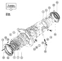 BEARINGS & TRUNNION ASSEMBLY (SERIES 11) Diagram and Parts List for MFR50MCAVS  Maytag Washer