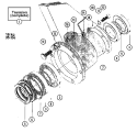 BEARINGS & TRUNNION ASSEMBLY Diagram and Parts List for MFR35PNBVS  Maytag Washer